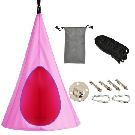 Costway Silla Columpio Colgante Rosa