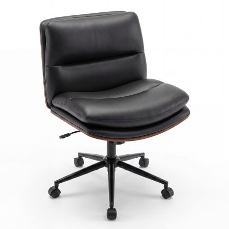 silla de ordenador ergonómica asiento acolchado base metálica
