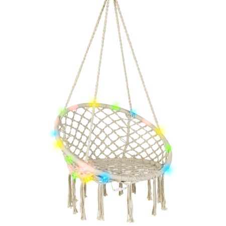 COSTWAY Silla Hamaca Blanco