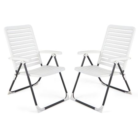 Juego de 2 Sillass Plegables Blanca