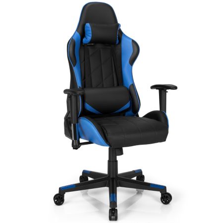 Costway Silla de Gaming Azul y Negro