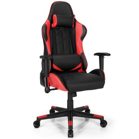 Costway Silla de Gaming Rojo y Negro