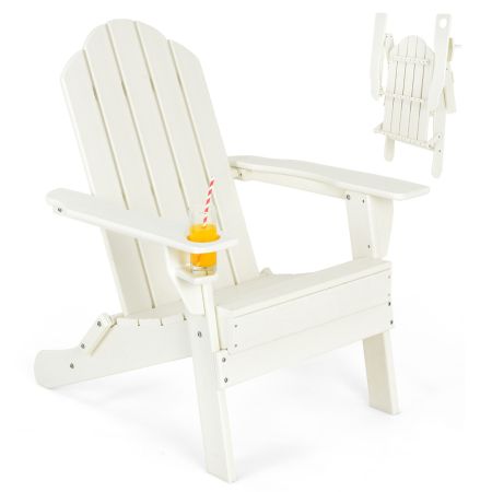 Costway Silla Plegable Adirondack Blanco