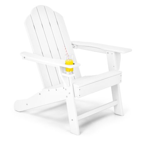 Costway Silla Adirondack de Exterior Blanco