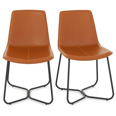 silla moderna de comedor de cuero sintético