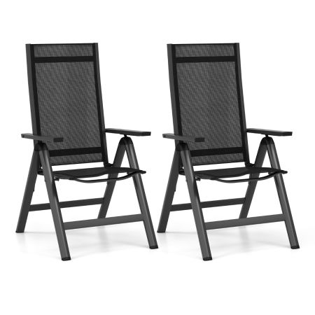 Juego de 2 sillas plegables para patio
