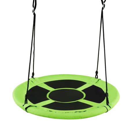 Columpio Redondo Carga 150kg Columpio Diámetro 100cm Altura Ajustable para Jardín Exterior