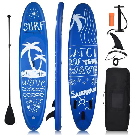 335 cm Tabla de Surf Inflable de PVC Duradero con Paleta Ajustable SUP Inflable para Jóvenes y Adultos Azul