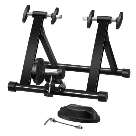 Soporte para Bicicleta de Montaña y Bicicleta de Carretera 66-71 cm con Doble Cierre y Liberación Rápida Negro 54 x 50 x 39,5 cm 
