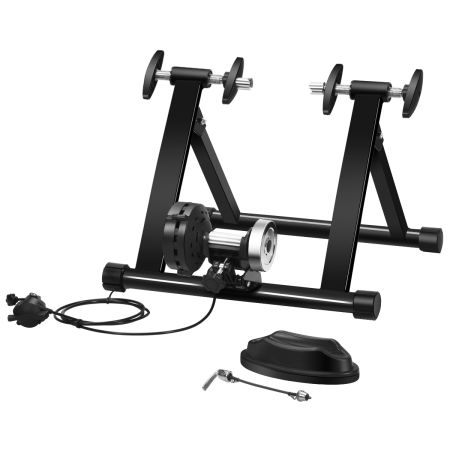 Soporte para Bicicleta con Largo Palanca Regulable Doble Cierre y Liberación Rápida Negro 54 x 50 x 39,5 cm 