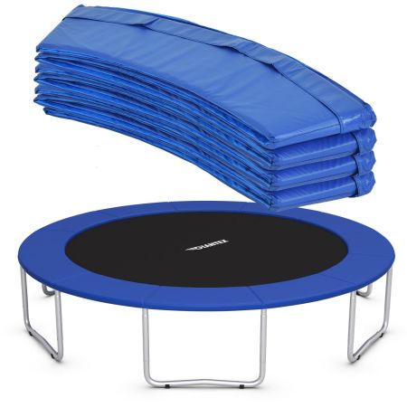 Cubierta de Protección 427 x 427 x 10 cm para Cama Elástica con Estructura Plegable Amplio 30 cm Azul