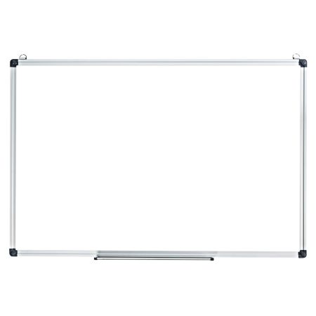 90 cm x 60 cm Pizarra Blanca Fijada a la Pared con Bandeja Desmontable 3 Marcadores 2 Imanes y 1 Borrador para Escuela Casa Oficina