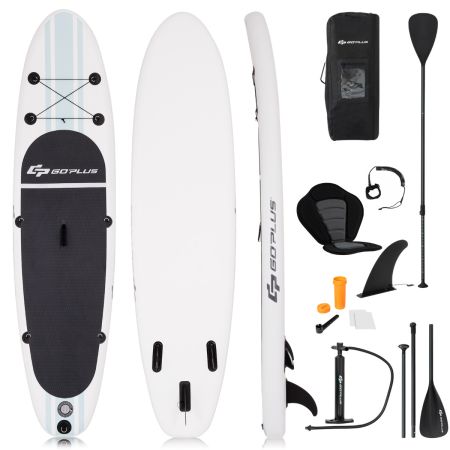Costway Tabla Inflable de Paddle Blanco