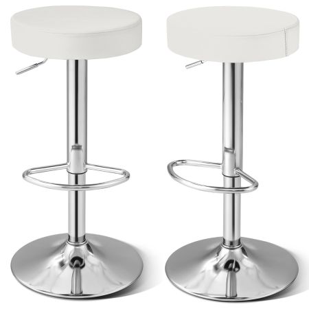 silla de bar con altura ajustable Blanco