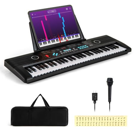 piano digital portátil electrónico eléctrico Negro