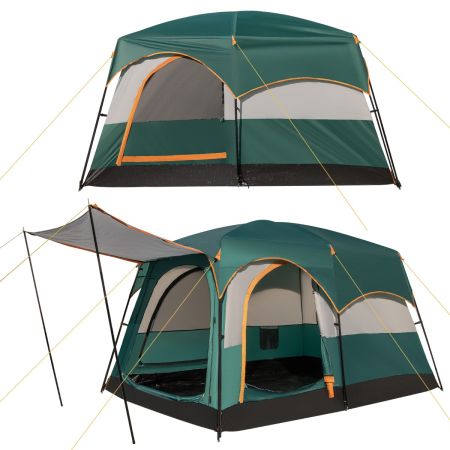 Tienda de campaña para 6 personas con toldo para lluvia