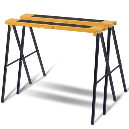 Par de caballetes de metal para aserrar caballete plegable carga 275 kg
