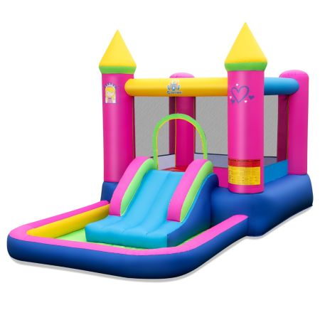 Castillo hinchable rosa
