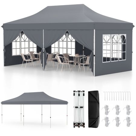 Toldo de 300 x 600 cm con paredes laterales