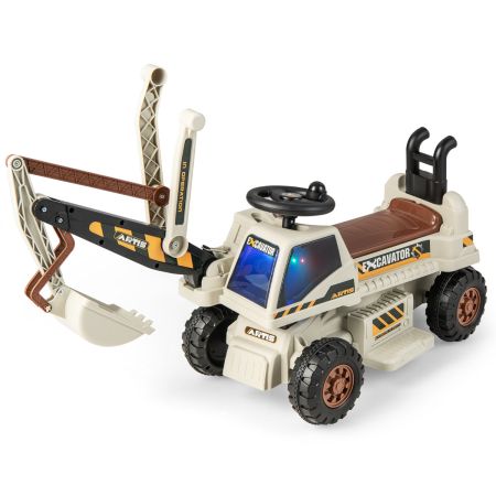 Tractor Excavadora Infantil Gris