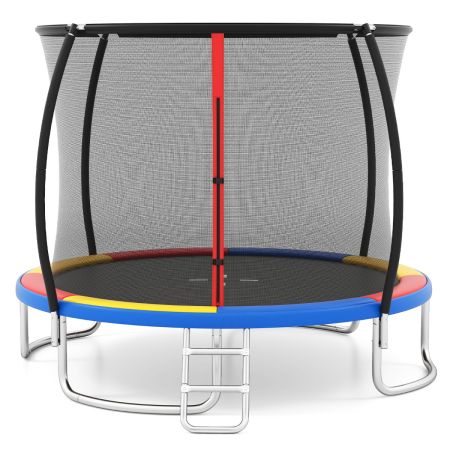 Trampolín Exterior con Escalera Multicolor