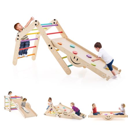 juego de escalada montessori de madera