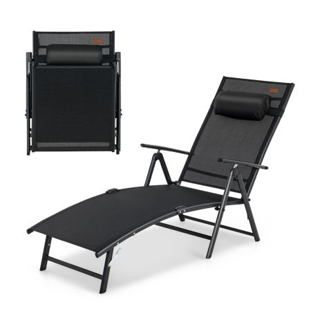 Tumbona Plegable Negro