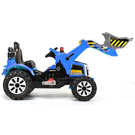 Carretilla Elevadora Eléctrica para Niños Excavadora Alimentada a Batería con 2 Velocidades Coche Montable Azul 149 x 62 x 74 cm