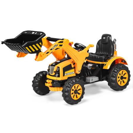 Costway Carretilla Elevadora Eléctrica para Niños Amarillo