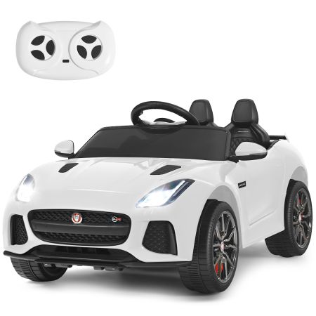 Costway Coche Jaguar Montable para Niños Blanco