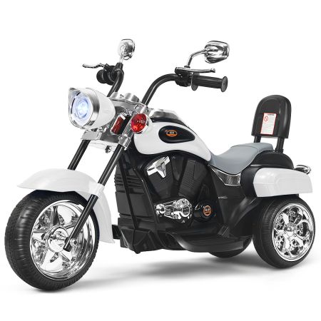 Costway Moto en Estilo Chopper para Niños Blanco