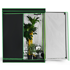 Tienda Hidropónica para Plantas  120 x 60 x 150 cm Invernadero de Verduras Portátil para Jardinería Interior Negro