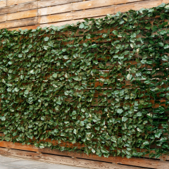 Seto Artificial con Hojas de Hiedra para Decoración de Jardín Casamiento Interior y Exterior Verde 150 x 300 cm