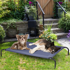 Cama para Perros Cama Elevada para Mascota Gato para Exterior Jardín Terraza Dormir 130 x 90 x 20 cm
