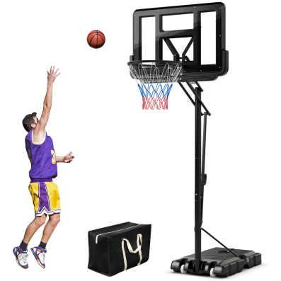 Canasta de baloncesto con aro y red de nailon, canasta de baloncesto  estándar Ø 46 cm, aro de baloncesto con estructura de acero, aro para  colgar para montaje en puerta y pared