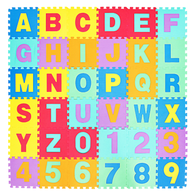 ▷ Alfombra de puzzle de bebé Letras o Números de La Bolata