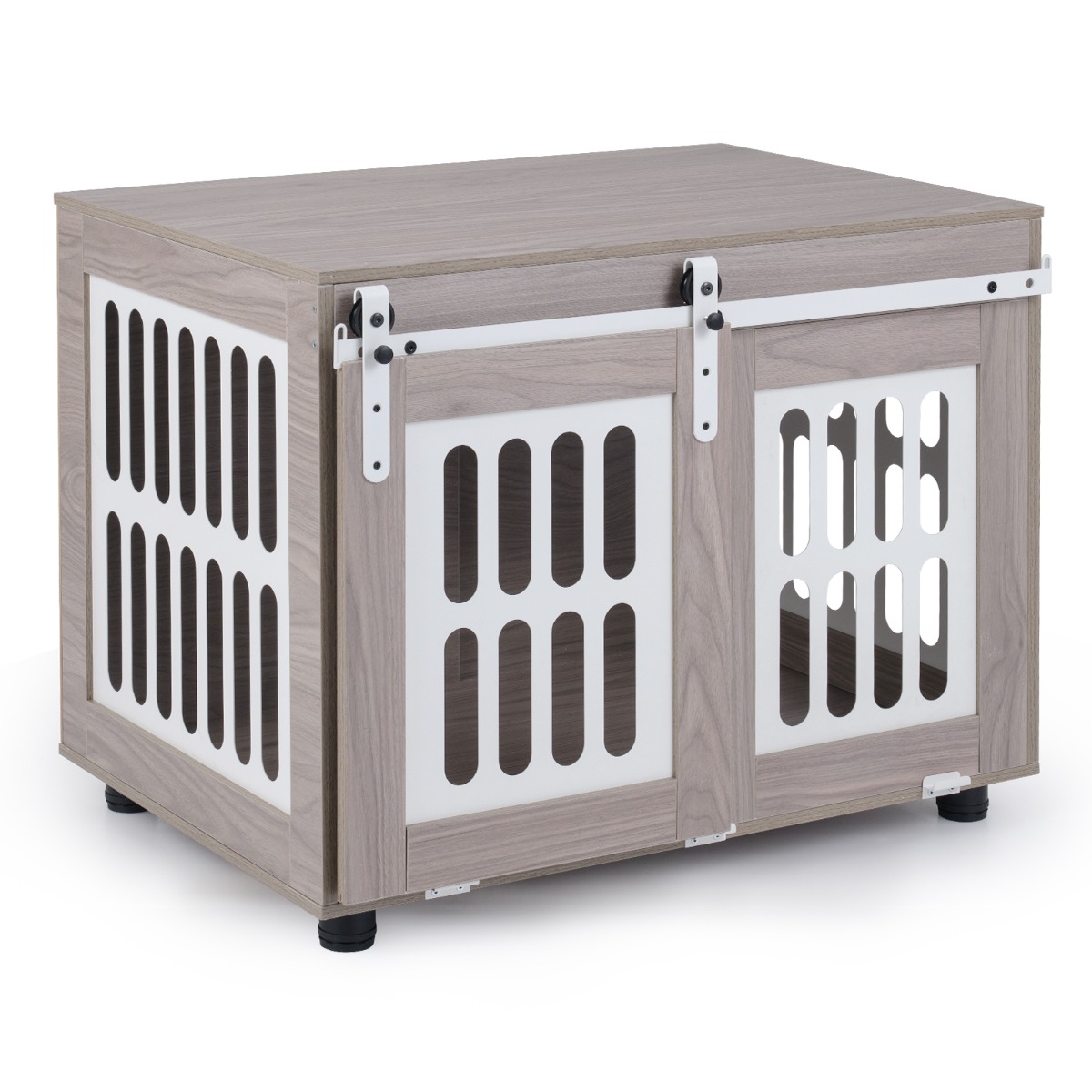 Costway Jaula para Perros con Mesa Auxiliar Interior con Puerta Corrediza para Mascotas Medianas y Grandes Capacidad 30kg