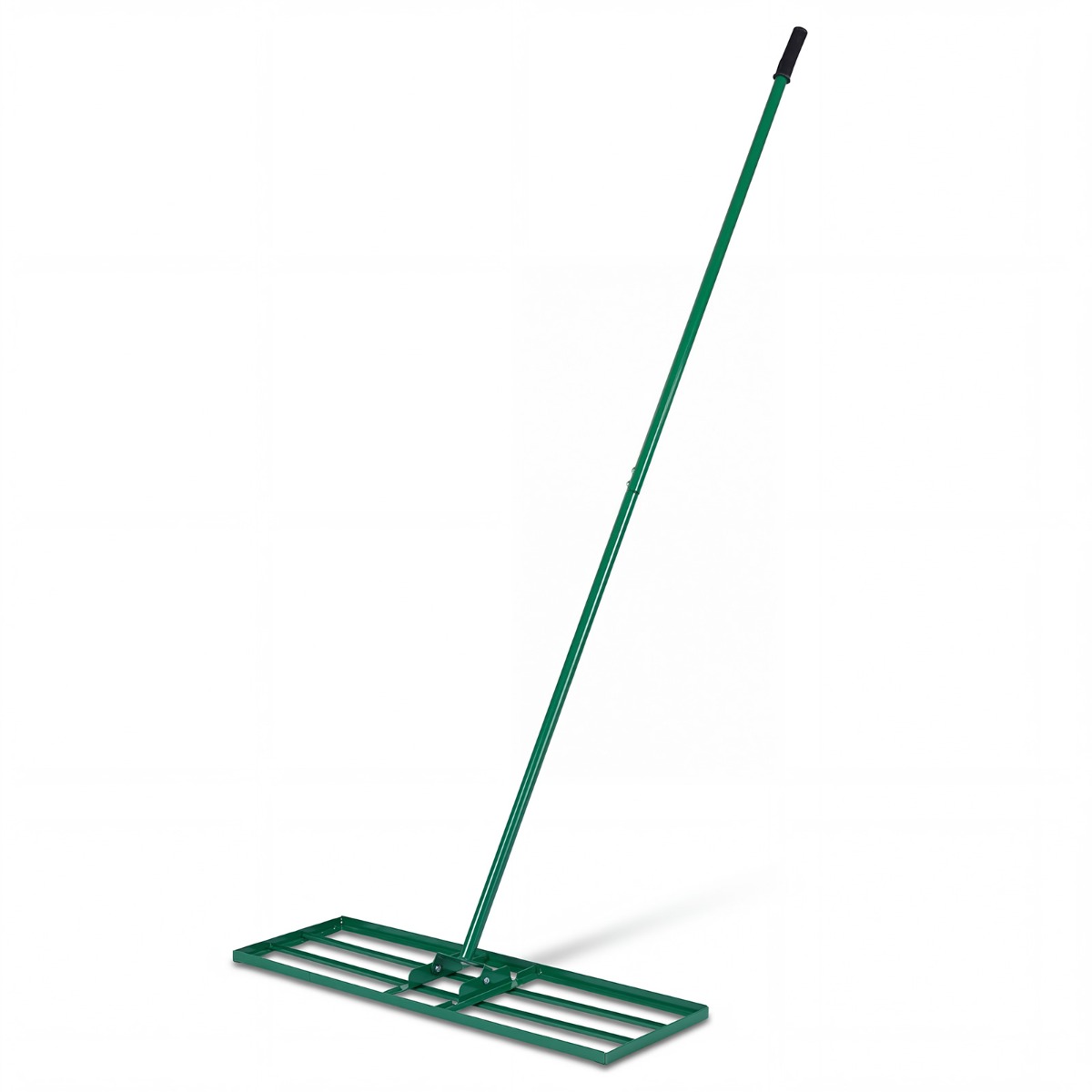 Rastrillo para Nivelar Césped 75x25cm con Mango Ergonómico Ahorra Esfuerzo para Jardín Patio Campo Golf Verde Costway