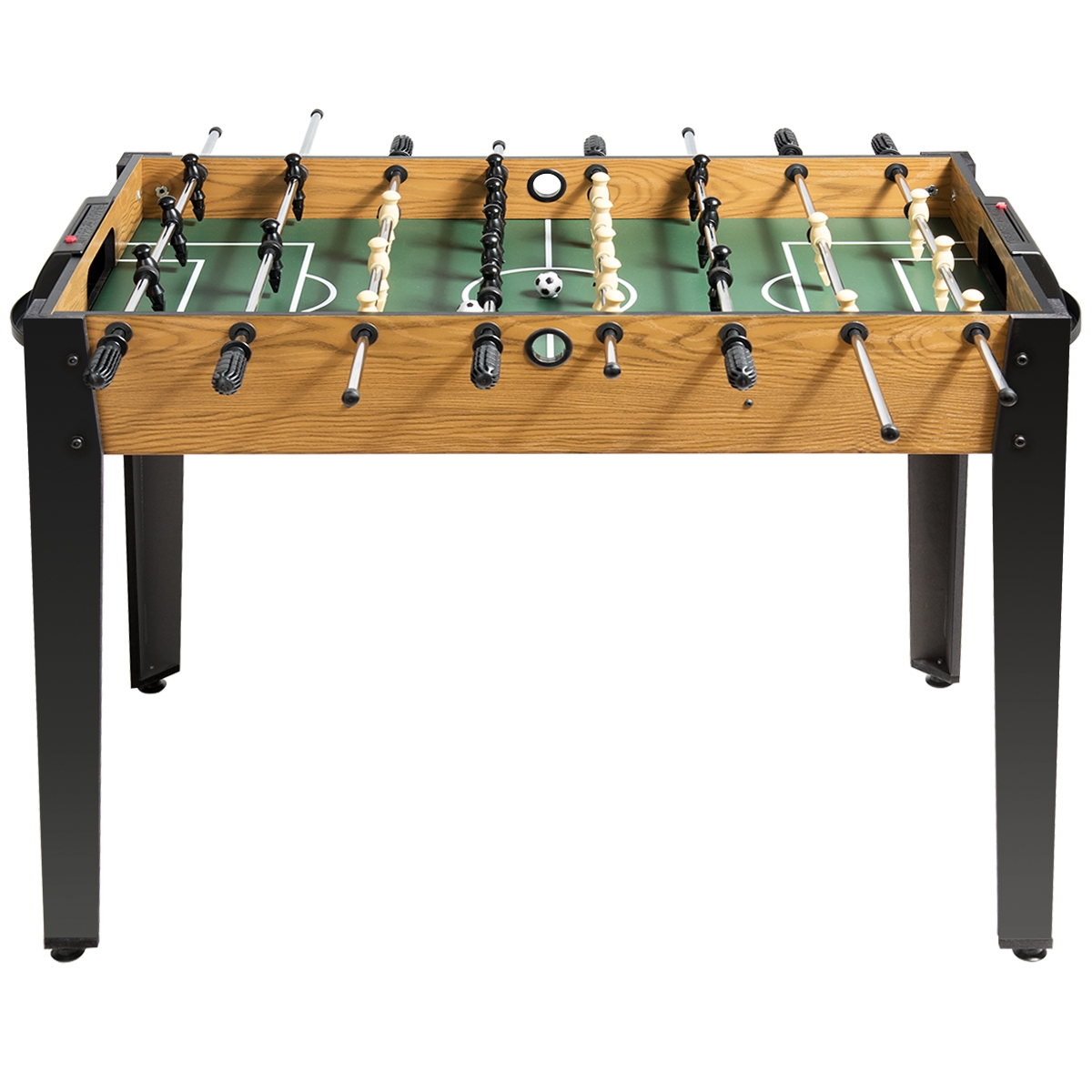 Futbolín de Madera con 2 Bolas para Casa Cuarto de Juegos y Bar 122 x 61 x 79 cm Costway