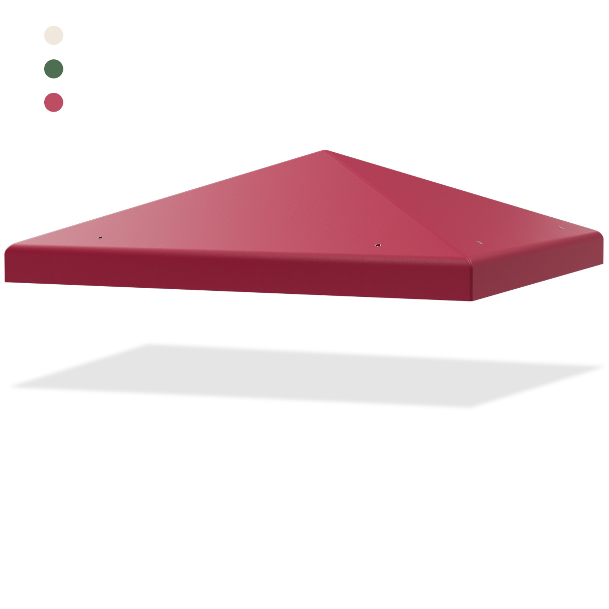 Toldo de Repuesto para Cenador 300 x 300 cm Toldo de Pabellón de Poliéster de Patio con Velcro Agujeros de Drenaje Rojo Costway